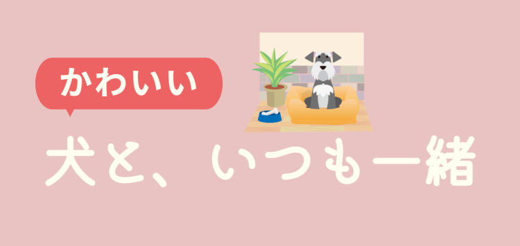 かわいい犬と、いつも一緒